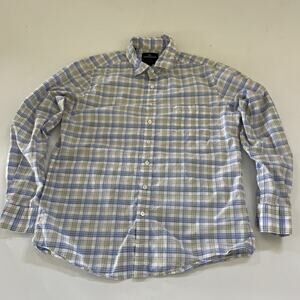 Rodd & Gunn Shirt Mens Large Sports Fit Plaid‎ 100% Cotton Preppy Casual